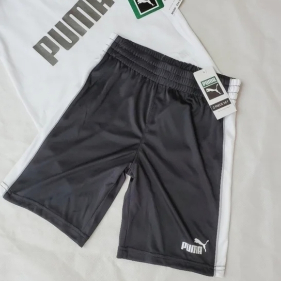 Puma Black and White T-Shirt and Shorts Set - Picture 5 of 8